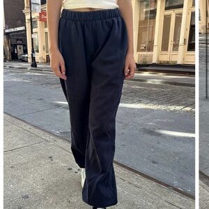 Brandy Melville Navy Blue Rosa Sweatpants